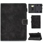 Per tablet PC da 10 pollici Custodia universale in pelle con struttura in pelle bovina a ribaltamento orizzontale con supporto, slot per schede e slot per penna (grigio)