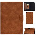 Per Samsung Galaxy Tab A 10.1 (2019) T510 / T515 Custodia in pelle con vibrazione orizzontale con struttura in pelle bovina con supporto e slot per schede (marrone)
