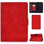 Per Samsung Galaxy Tab A 10.1 (2019) T510 / T515 Custodia in pelle a vibrazione orizzontale con struttura in pelle bovina con supporto e slot per schede (rosso)