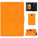 Per Samsung Galaxy Tab A 10.1 (2016) T580 / T585 Custodia in pelle con struttura in pelle bovina a ribaltamento orizzontale con supporto e slot per schede e funzione di sospensione / sveglia (cachi)