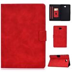Per Samsung Galaxy Tab A 10.1 (2016) T580 / T585 Custodia in pelle con vibrazione orizzontale con struttura in pelle bovina con supporto e slot per schede e funzione di sospensione / sveglia (rosso)