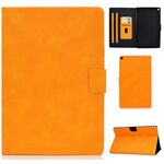 Per Kindle Fire HD10 2015/2017 Custodia in pelle a vibrazione orizzontale con struttura in pelle bovina con supporto e slot per schede (cachi)