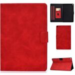 Per Kindle Fire HD10 2015/2017 Custodia in pelle a vibrazione orizzontale con struttura in pelle bovina con supporto e slot per schede (rosso)