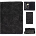 Per Kindle Fire HD10 2015/2017 Custodia in pelle a vibrazione orizzontale con struttura in pelle bovina con supporto e slot per schede (grigio)