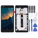 Schermo LCD TFT per Nokia 2.1 Digitizer Assemblaggio completo con cornice (nero)