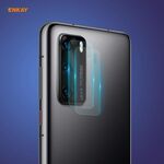 Per Huawei P40 2 PCS Hat-Prince ENKAY 0.2mm 9H 2.15D Lente per fotocamera posteriore con bordo tondo Pellicola in vetro temperato
