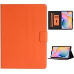 Per Samsung Galaxy Tab A 10.1 2019 T510 / T515 Custodia in pelle a vibrazione orizzontale tinta unita con slot per schede e supporto (arancione)