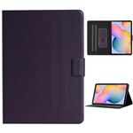 Per Samsung Galaxy Tab A 10.1 2019 T510 / T515 Custodia in pelle a vibrazione orizzontale tinta unita con slot per schede e supporto (viola)