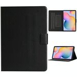Per Samsung Galaxy Tab A 10.1 2019 T510 / T515 Custodia in pelle a vibrazione orizzontale in tinta unita con slot per schede e supporto (nero)