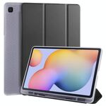 Per Samsung Galaxy Tab S6 Lite P610 Custodia in pelle PU con vibrazione orizzontale pieghevole a 3 pieghe + Custodia in TPU antiurto con supporto e slot per penna (nero)