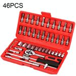 46 in 1 Multi-Function Car Repair Combination Toolbox Toolbox Set chiave a cricchetto (rosso)