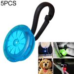 5 PCS Luce di sicurezza con fibbia appesa luminosa per braccio da corsa notturna da campeggio (blu)