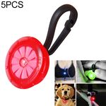 5 PCS Luce di sicurezza con fibbia appesa luminosa da braccio da corsa notturna da campeggio (rossa)