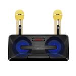 SDRD SD-301 2 in 1 Family KTV Microfono live wireless portatile doppio + altoparlante Bluetooth (nero)