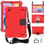 Per Samsung Galaxy Tab S6 Lite P610 Honeycomb Eva + PC Shock Aoffroof With Cinp (Red + Black)