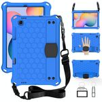 Per Samsung Galaxy Tab S6 Lite P610 Honeycomb Eva + PC Shock Aoffroof With Cinp (Blue + Black)