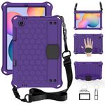 Per Samsung Galaxy Tab S6 Lite P610 Honeycomb Eva + PC Shock Aoffroof With Cinp (Purple + Black)