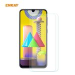 Per Samsung Galaxy M31 / Galaxy M21 2 PC ENKAY Hat-Prince 0.26mm 9H 2.5D Bordo curvo Pellicola in vetro temperato