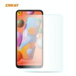Per Samsung Galaxy A21 10 PCS ENKAY Hat-Prince 0.26mm 9H 2.5D Pellicola in vetro temperato con bordo curvo