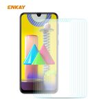 Per Samsung Galaxy M31 / M21 10 PCS ENKAY Hat-Prince 0.26mm 9H 2.5D Bordo curvo Pellicola in vetro temperato