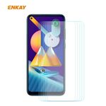 Per Samsung Galaxy A11 / M11 5PCS ENKAY Hat-Prince 0.26mm 9H 2.5D Bordo curvo Pellicola in vetro temperato