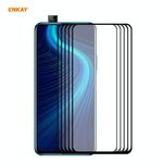 Per Huawei Honor X10 5G 5 PCS ENKAY Hat-Prince Full Glue 0.26mm 9H 2.5D Pellicola a copertura totale in vetro temperato