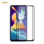 Per Samsung Galaxy A11 / M11 2 PC ENKAY Hat-Prince Full Glue 0.26mm 9H 2.5D Pellicola a copertura totale in vetro temperato