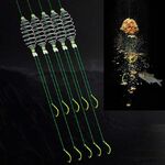 15 pezzi / 3 set amo doppio a trefolo amo da pesca a molla gruppo pesca alla carpa argento anti-avvolgimento, specifica: 11 (amo fluorescente)
