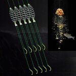 15 pezzi / 3 set amo doppio filo doppio gancio anti-avvolgimento argento pesca alla carpa gruppo amo da pesca a molla, specifica: 12 (gancio fluorescente)
