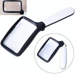 2X tenuto in mano pieghevole cinque luci a LED per persone anziane che leggono giornali Lente d'ingrandimento in acrilico acrilico HD