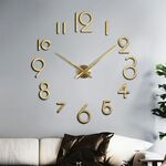 Orologio da parete digitale creativo fai-da-te in acrilico (oro)