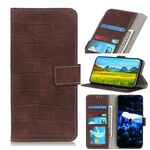 Per Alcatel 1SE 2020 Custodia in pelle a vibrazione orizzontale con struttura in coccodrillo con supporto, slot per schede e portafoglio (marrone)