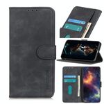 Per Alcatel 1SE 2020 KHAZNEH Custodia in pelle con vibrazione orizzontale in PU + TPU con texture retrò con supporto, slot per schede e portafoglio (nero)