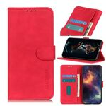 Per Alcatel 1SE 2020 KHAZNEH Retro Texture PU + Custodia in pelle con vibrazione orizzontale in TPU con supporto e slot per schede e portafoglio (rosso)