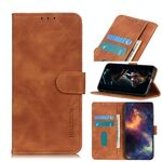 Per Alcatel 1SE 2020 KHAZNEH Custodia in pelle con vibrazione orizzontale in PU + TPU con texture retrò con supporto, slot per schede e portafoglio (marrone)