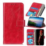Per Alcatel 1SE 2020 Retro Crazy Horse Texture Custodia in pelle a vibrazione orizzontale con supporto e slot per schede e cornice per foto e portafoglio (rosso)