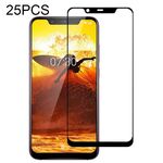 Per Nokia X7 25 PCS Full Glue Pellicola in vetro temperato a schermo intero