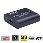 Acquisizione video HD 4K da USB 2.0 a HDMI con loop (nero)