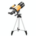 Telescopio astronomico rifrattore ad alta definizione per osservare le stelle (nero giallo)