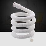 2 pezzi tubo di scarico in plastica con tubo di scarico in plastica da 18 mm con morsetto per lavatrice / condizionatore d'aria semiautomatico, dimensioni: 3 m di lunghezza