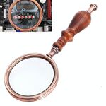 Lente d'ingrandimento regalo in ebano portatile con manico in legno 10X
