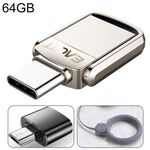 EAGET 64G USB 3.1 + interfaccia USB-C Twister Flash U Disk in metallo, con adattatore micro USB e cordino