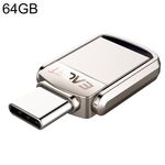 EAGET 64G USB 3.1 + interfaccia USB-C Metal Twister Flash U Disk, standard