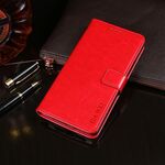 Per Alcatel 1SE 2020 idewei Crazy Horse Texture Custodia in pelle con vibrazione orizzontale con supporto, slot per schede e portafoglio (rosso)
