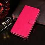 Per Alcatel 1SE 2020 idewei Crazy Horse Texture Custodia in pelle a vibrazione orizzontale con supporto, slot per schede e portafoglio (rosa rossa)
