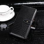 Per Alcatel 1SE 2020 idewei Custodia in pelle a vibrazione orizzontale con struttura in coccodrillo con supporto, slot per schede e portafoglio (nero)