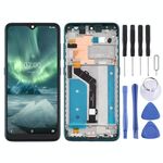 Schermo LCD TFT per Nokia 7.2 TA-1196 Digitizer Assemblaggio completo con cornice (verde)