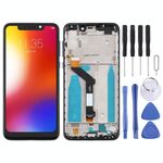 Schermo LCD TFT per Motorola Moto One (P30 Play) Digitizer Assemblaggio completo con cornice (nero)