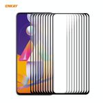 Per Samsung Galaxy M31s 10 PCS ENKAY Hat-Prince Full Glue 0.26mm 9H 2.5D Pellicola a copertura totale in vetro temperato