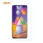 Per Samsung Galaxy M31s 2 PC ENKAY Hat-Prince 0.26mm 9H 2.5D Pellicola in vetro temperato con bordo curvo